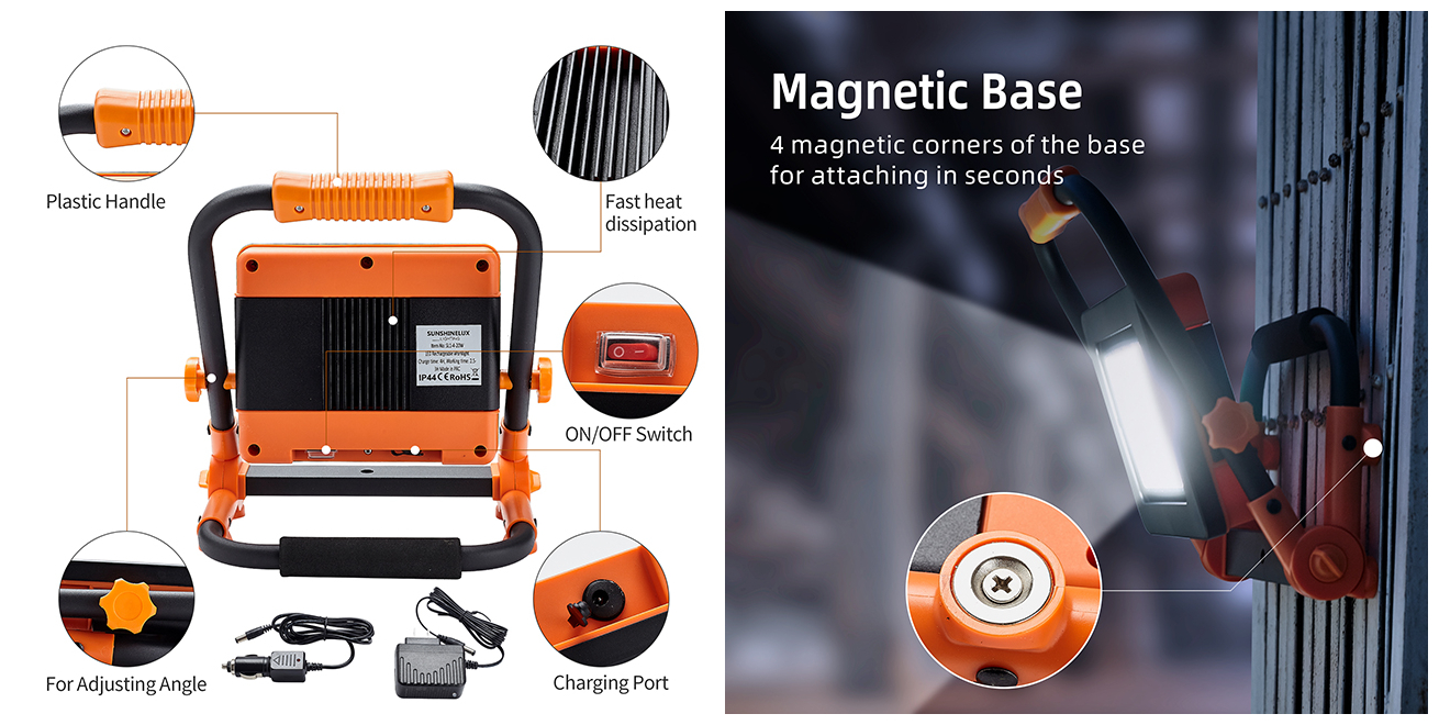 magnetic led work light bar