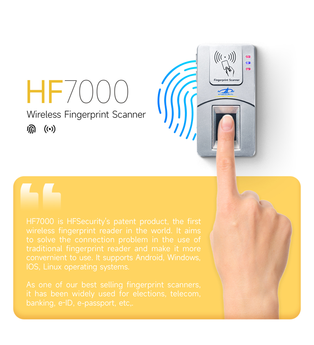 HFSecurity HF7000 Bluetooth Fingerprint Scanner