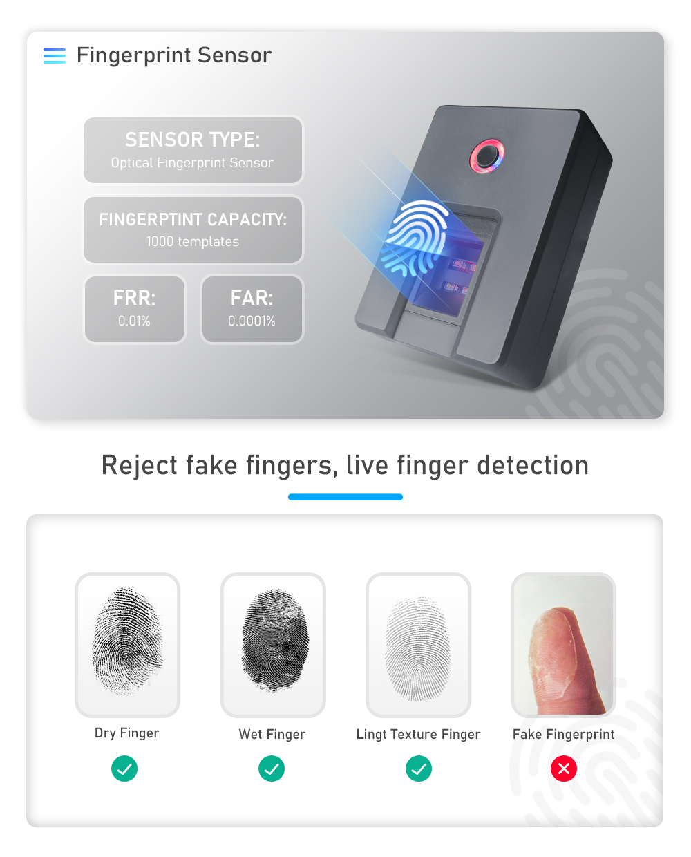 Optical Bluetooth Fingerprint Scanner