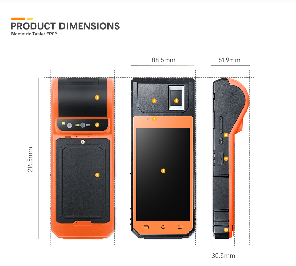 Fingerprint POS System with printer