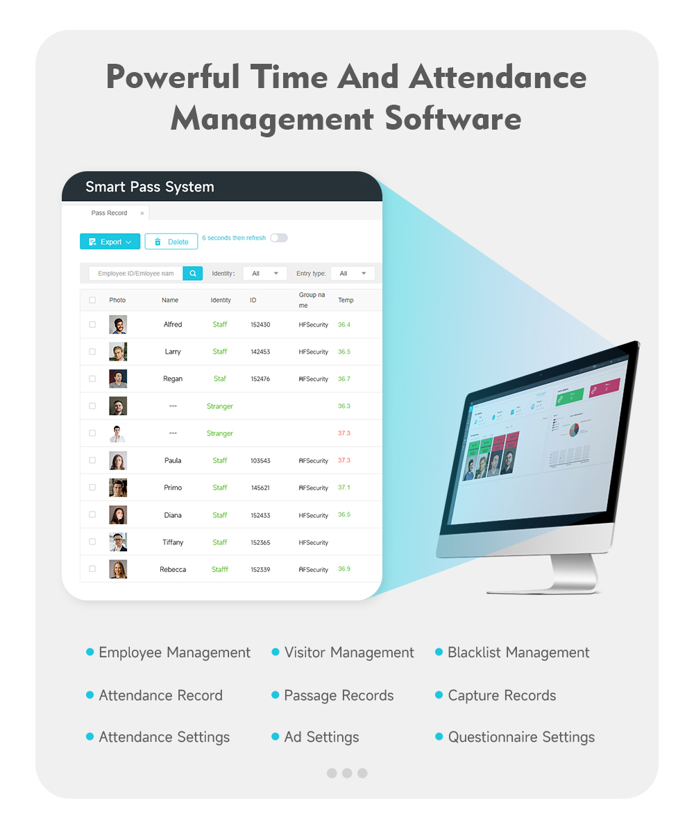 HFSECURITY powerful time attendance management software