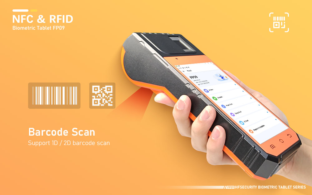 Barcode Scan Biometric mobile POS Terminal