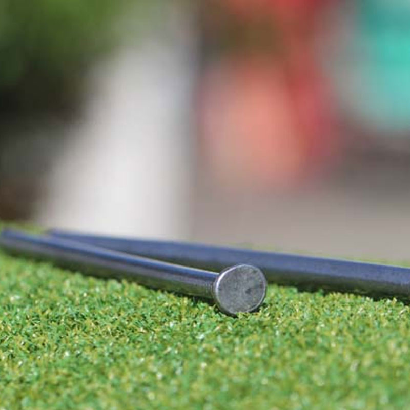 Can you put stakes in artificial turf？
