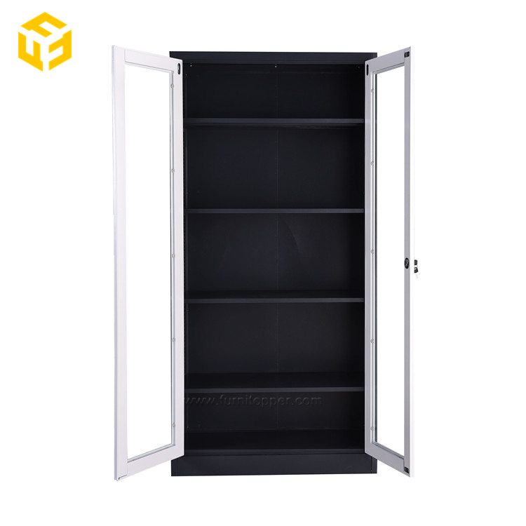 Furnitopper Glass Door Showcase Display Metal File