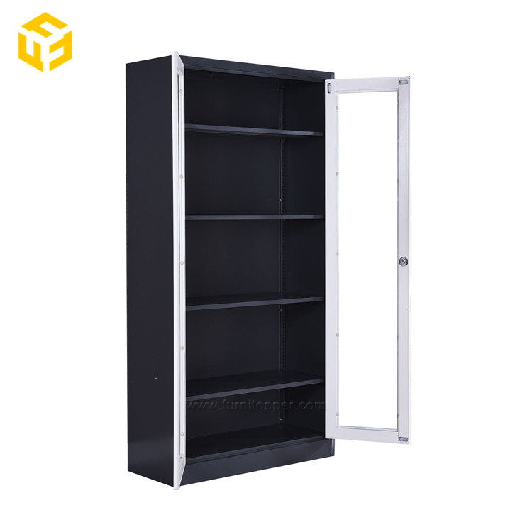 Furnitopper Glass Door Showcase Display Metal File