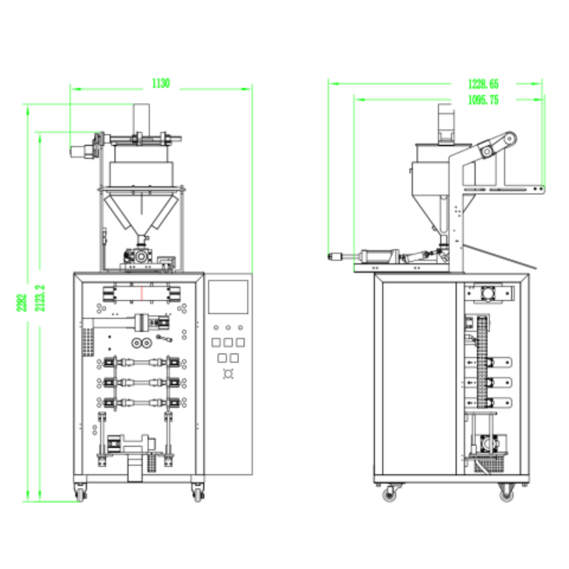layout of jelly pouch packing machine