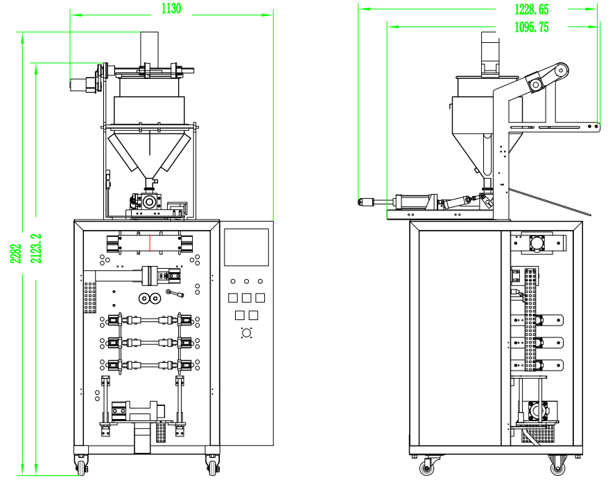 layout of jelly sachet packing machine