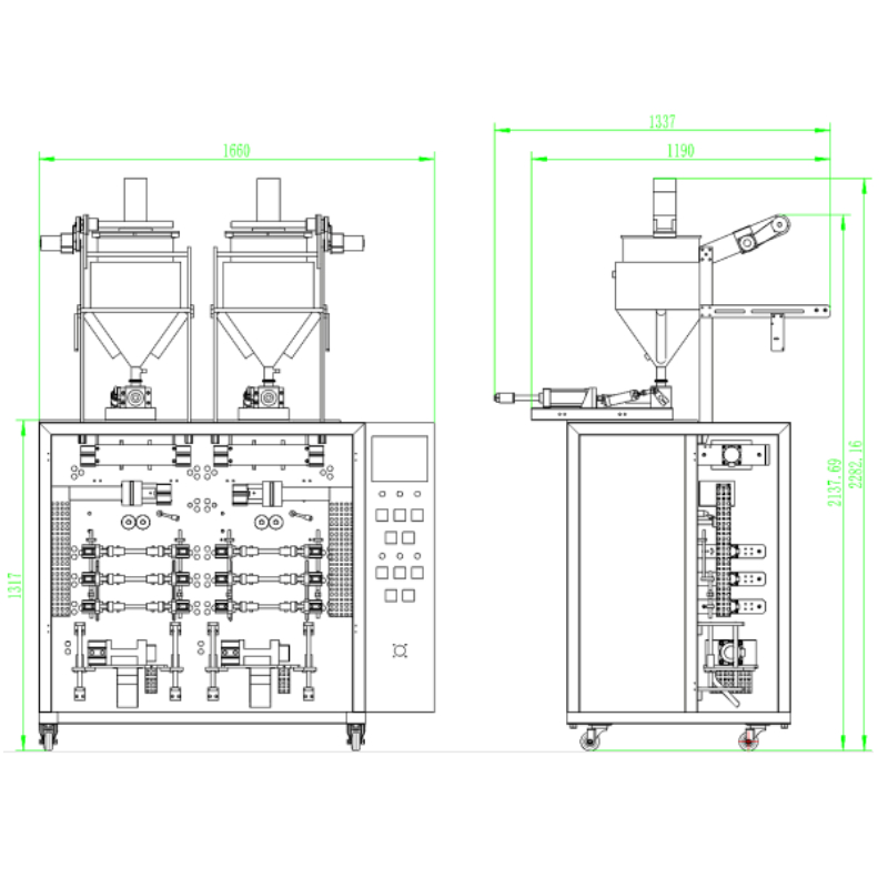 shampoo sachet packaging machine layout