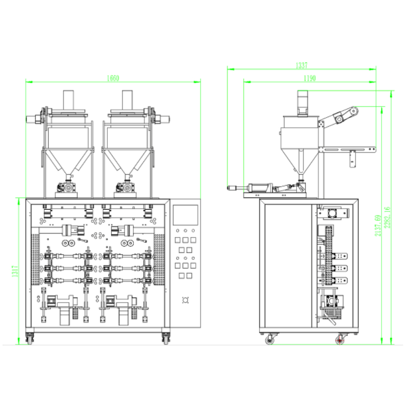 layout of irregular shaped sachet jelly packing machine