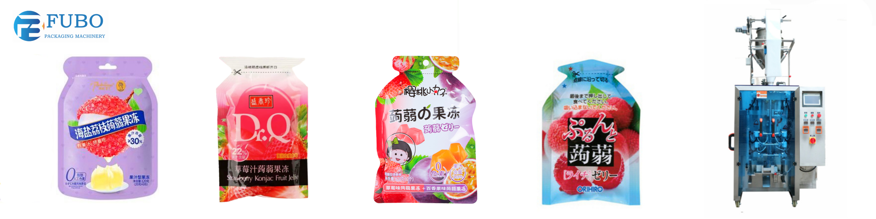 VFFS irregular shape sachet jelly packaging machine