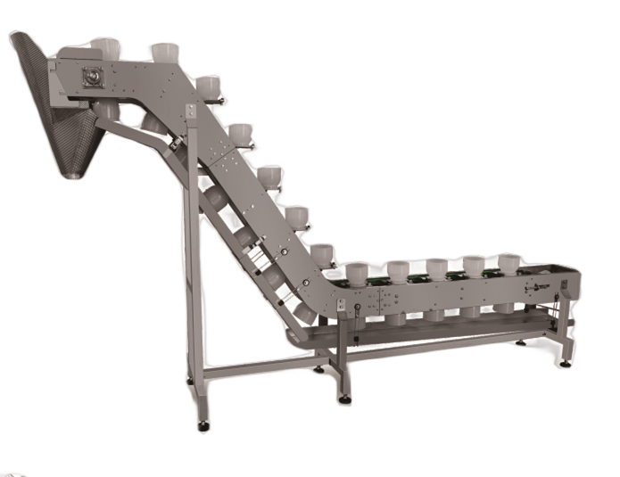packaging machine with bowl type conveyor