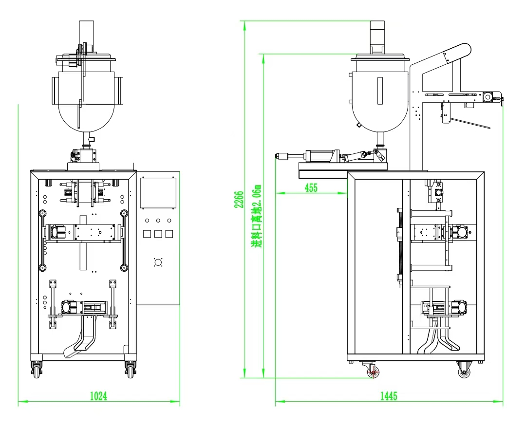 liquid packaging machine of layout
