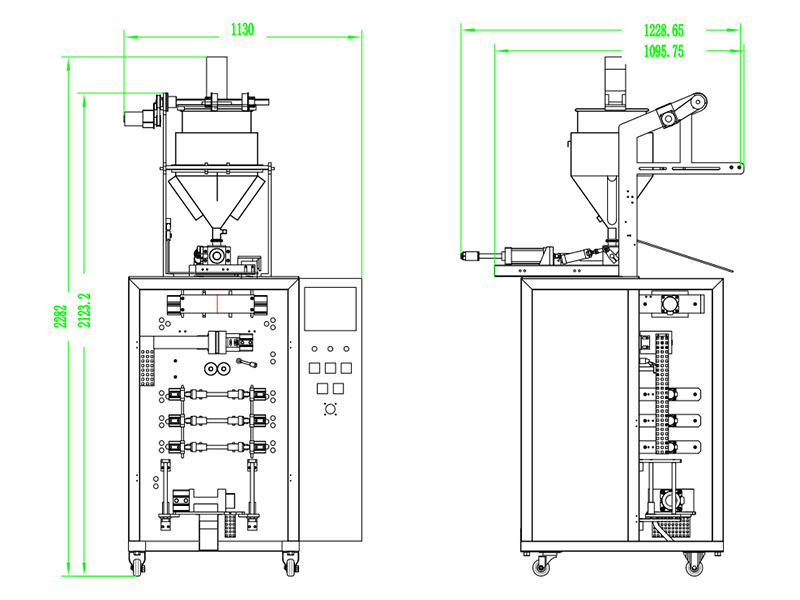 vffs stick sachet honey packing machine layout
