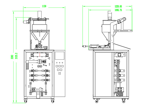 die cut irregular shape pouch packing machine layout