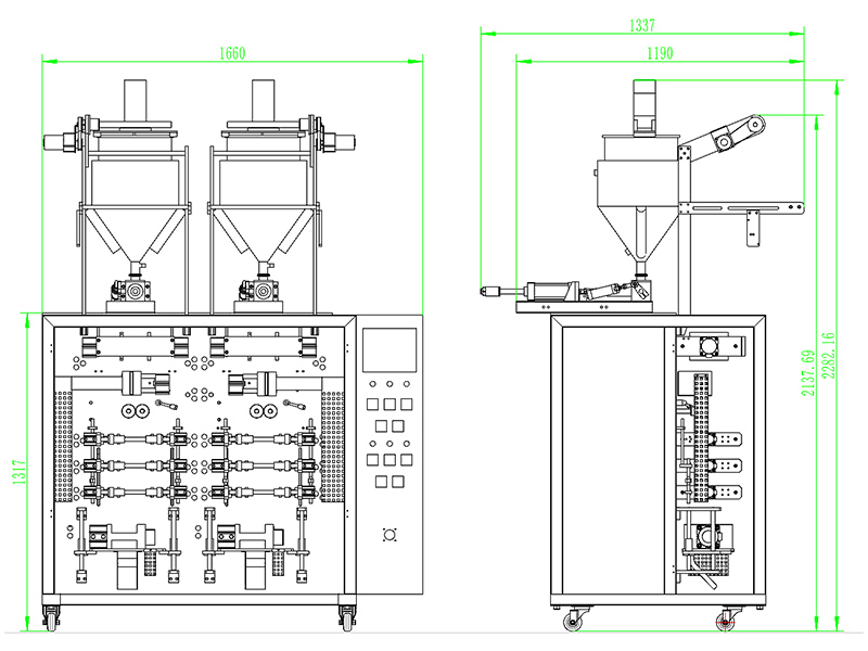 VFFS vinegar sachet packing machine layout