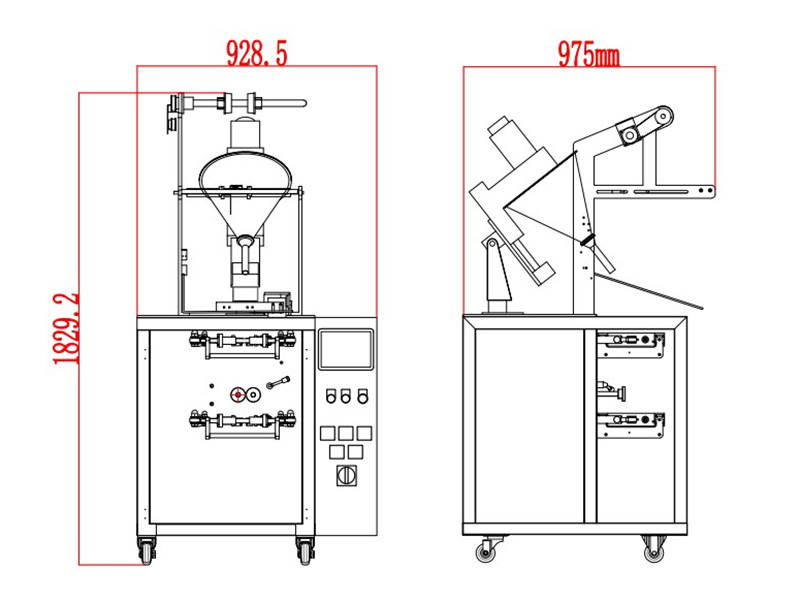 layout of milk powder pouch packing machine