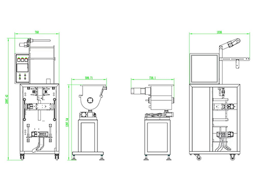 vffs honey sachet packing machine layout