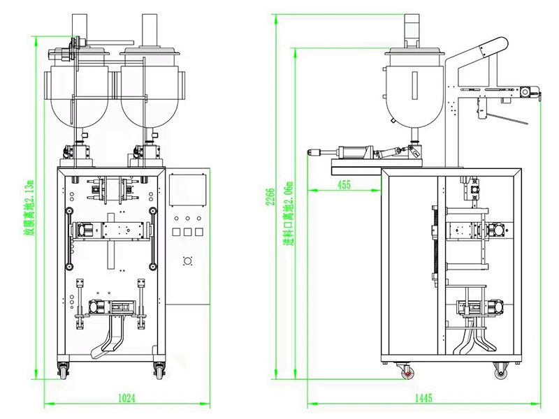 vertical form fill seal packing machine layout