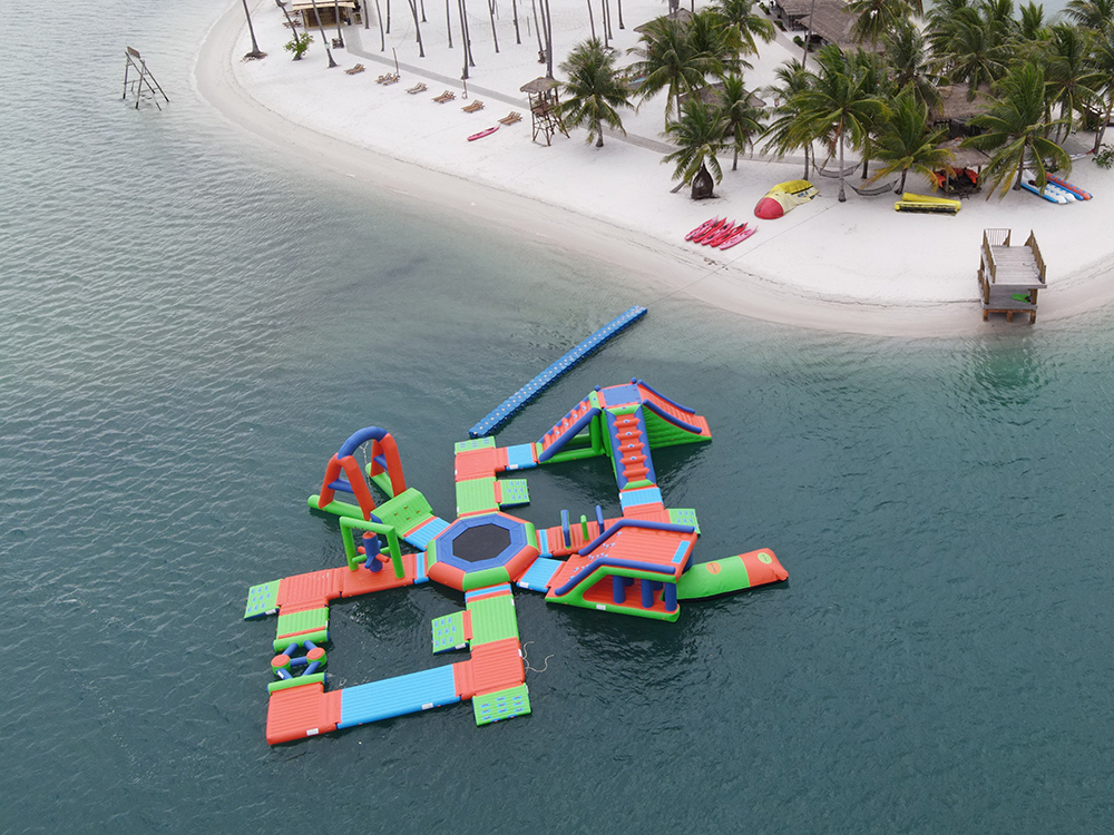 Bouncia Inflatable Water Park Equipment In Indonesia Bouncia