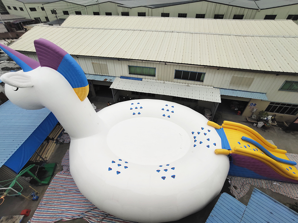 Tailor Made Inflatable Giant Inflatable Unicorn Made By Bouncia For Commercial Water Park