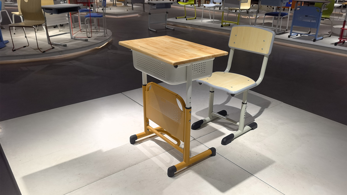 Modern and Cheap School Furniture Table and Chair Sets with MDF Top and