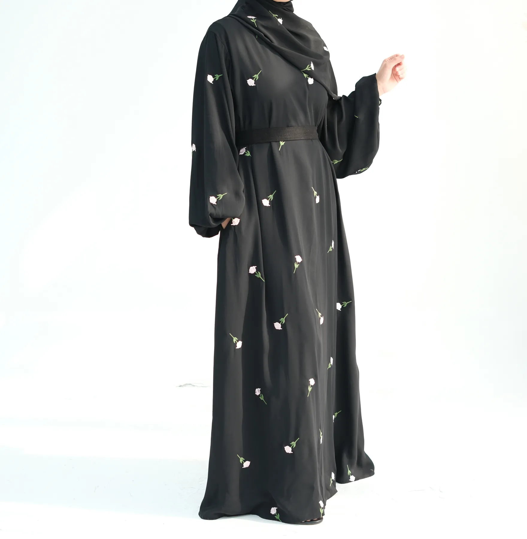 sachin and babi light blue dress Inaya Lilac Embroidered Abaya – Modestluxe main image 1
