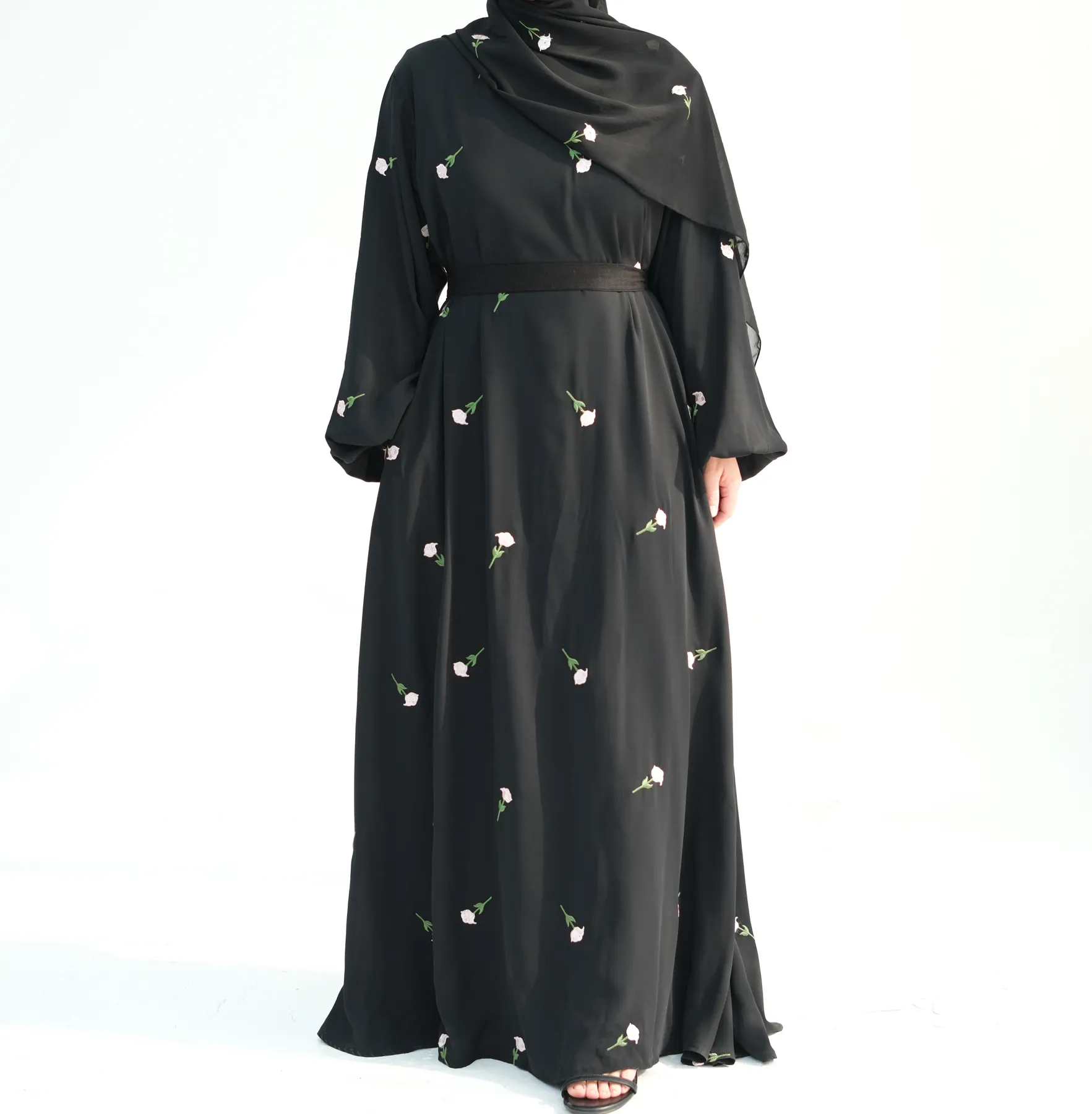 Abaya Dubai Flower Embroidery Women's Dresses Plus Size Dress Islamic  Kaftan Abaya Traditional Muslim manufacturer | Loriya