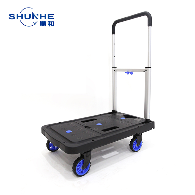 SHUNHE Aluminum folding Platform hand truck foldable fourwheeled