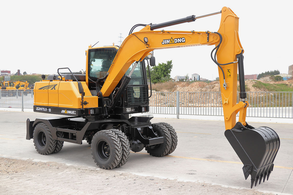 Industrial Wheel Excavator Electric Control Wheel Digger JinGong