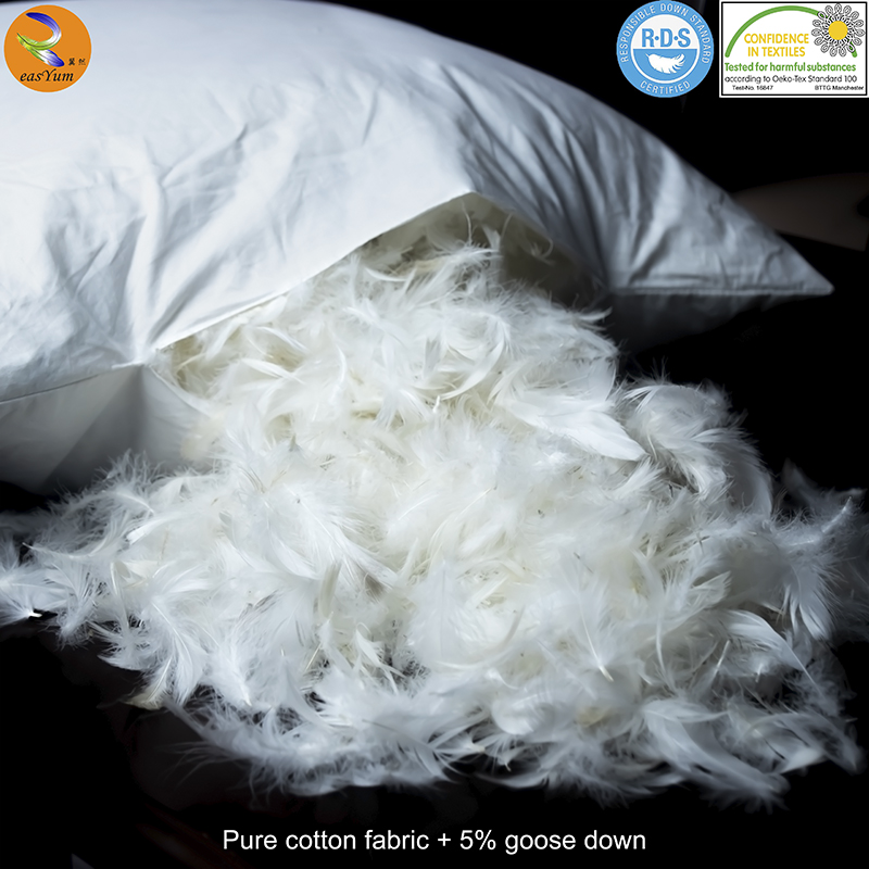 Customized Bed Cushion feather pillows Manufacturers From China Rongda