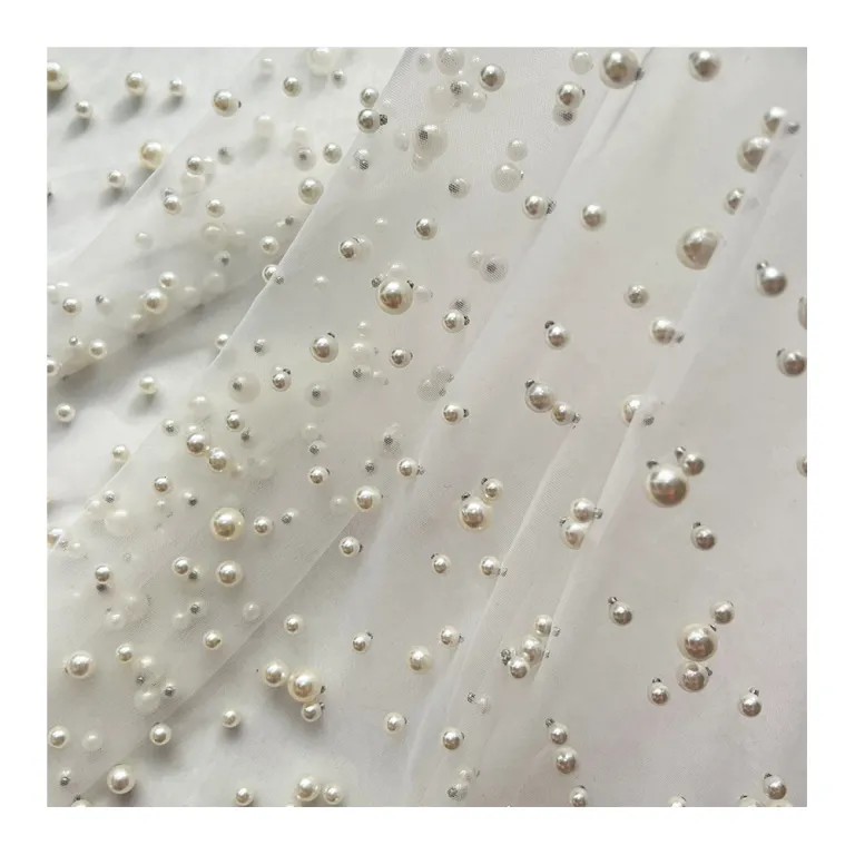 Custom Made Pearl Beaded Fabric Manufacturers & Suppliers | Jiede Fabric