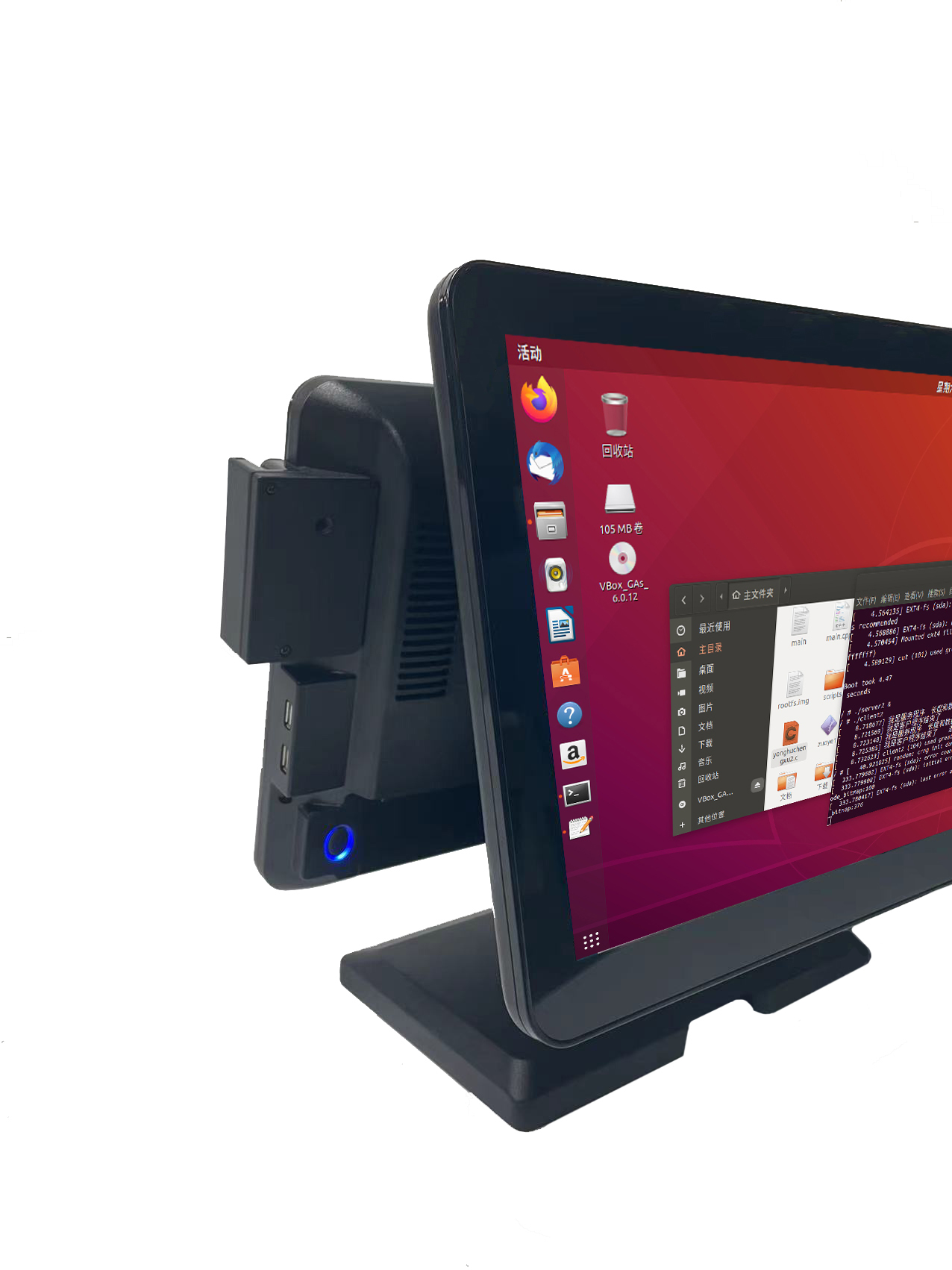 Linux System Touch POS Cash Register Machine Wireless POS System