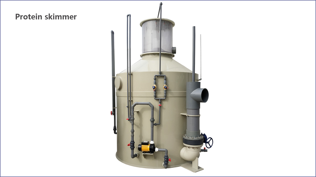 Ewater aquaculture water foam fractionator, protein skimmer with foam
