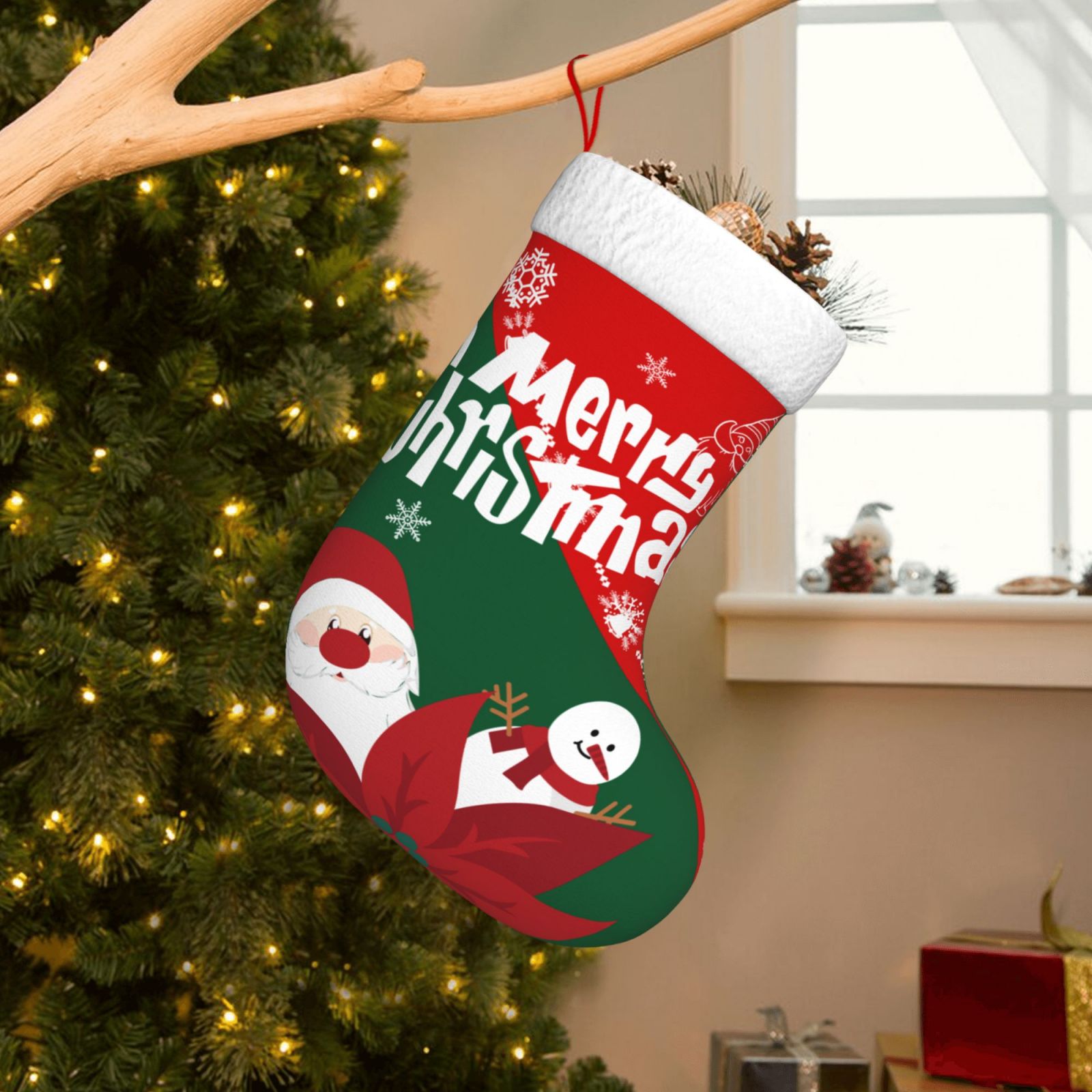  Best Christmas Stocking Decorations Ornaments Polyester Plush Personalized Christmas for Party Xmas Tree Fireplace Hanging Company - Dalston 
