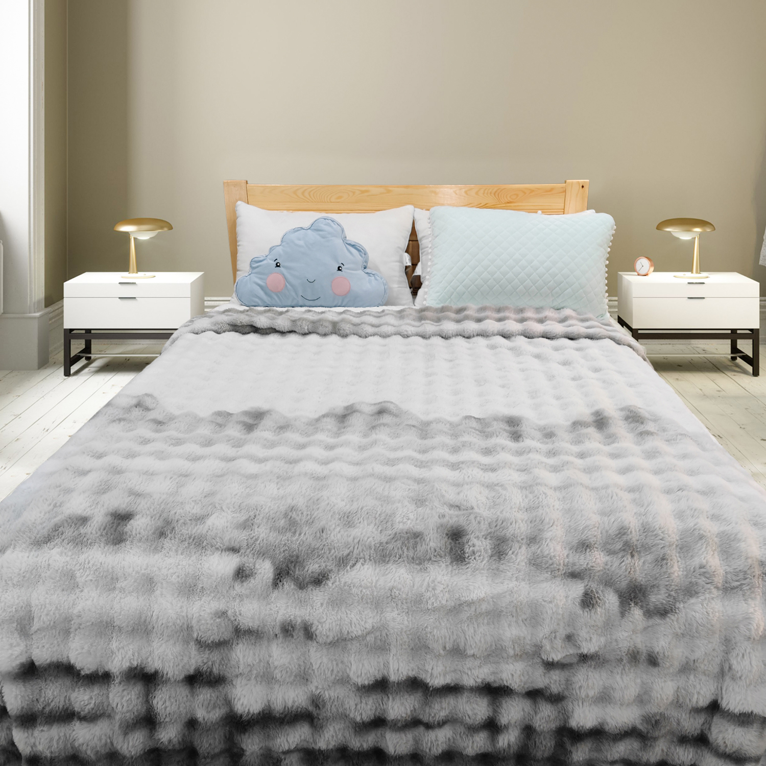  Customized Luxurious Comfort Plush Tie Dye Bubble Fur Blanket manufacturers From China | Dalston 