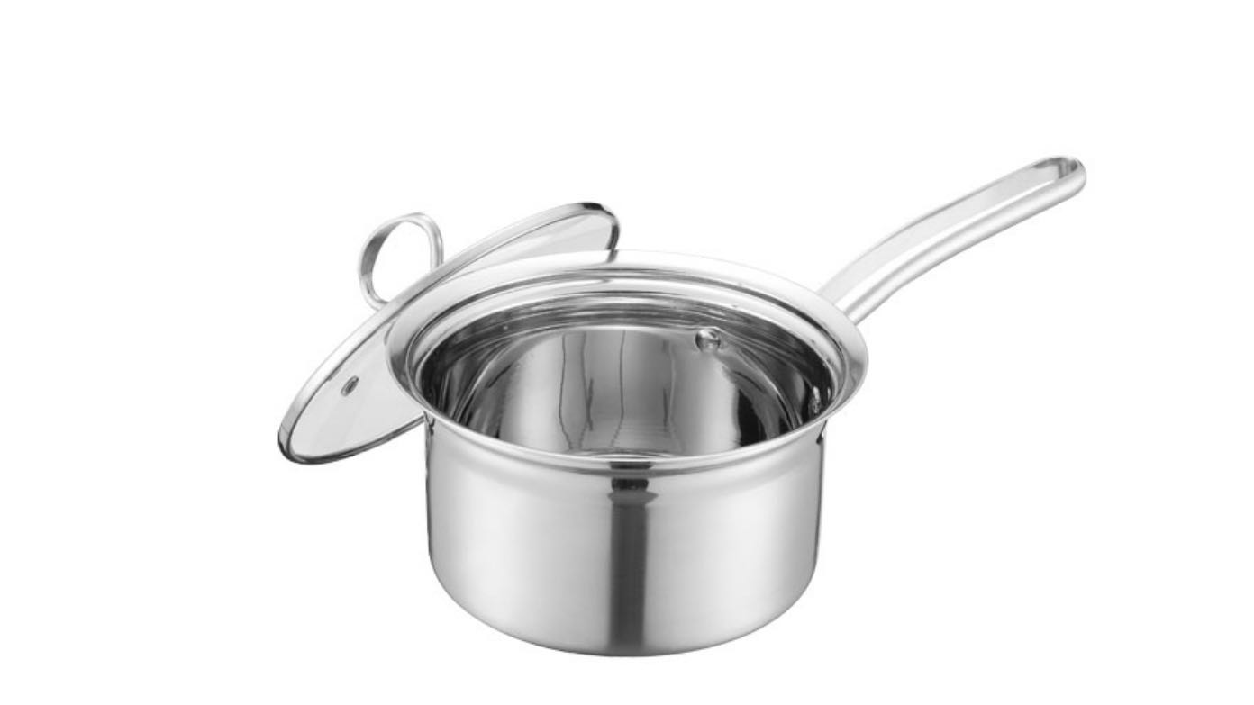  Quality 16cm stainless steel milk pot with long handle for kitchen in daily life Milk Pan Sauce Pan Manufacturer | ZHENNENG 
