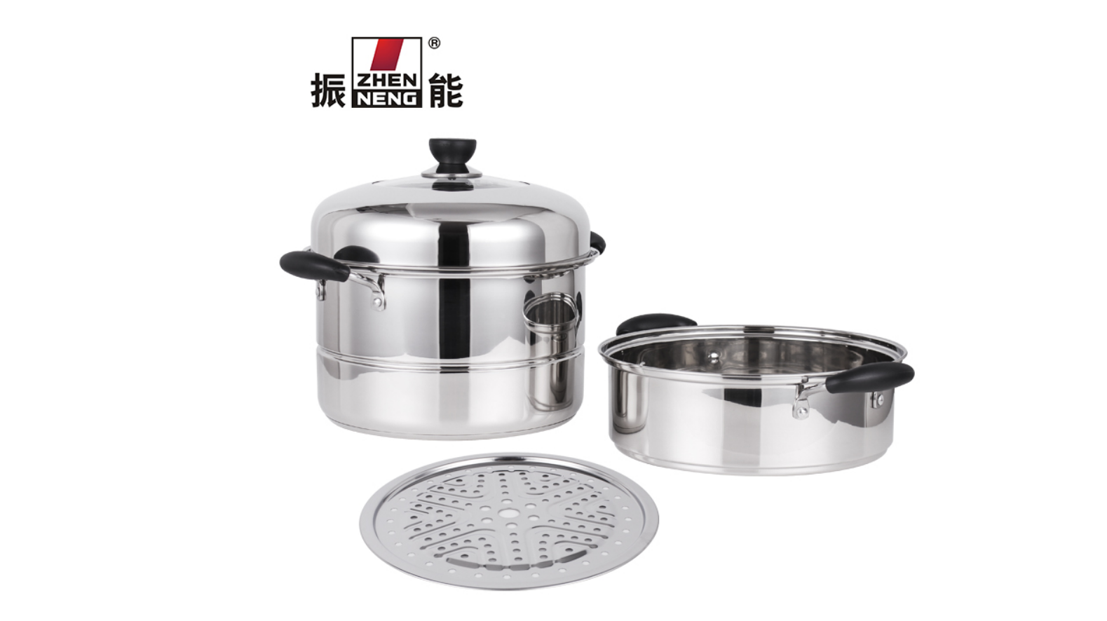  Best 2-layer Durable stainless steel soup steaming pot with Large Capacity Cookware Utensils Steamer Company - ZHENNENG 