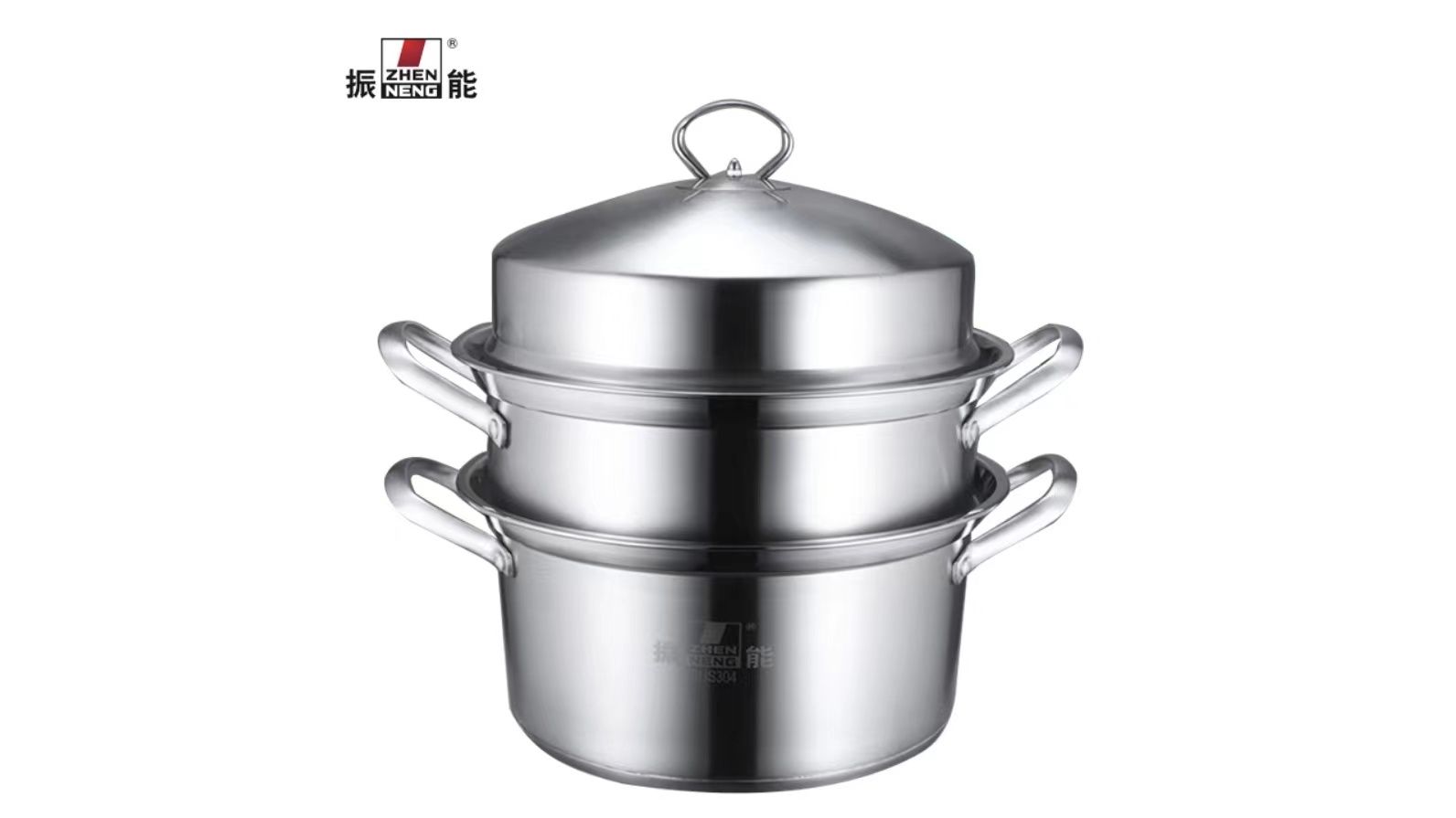  Quality Cookware 26cm Multi-funtion Steamer and Cooking Pot in 3 layer Stainless Steel Steamer Manufacturer | ZHENNENG 