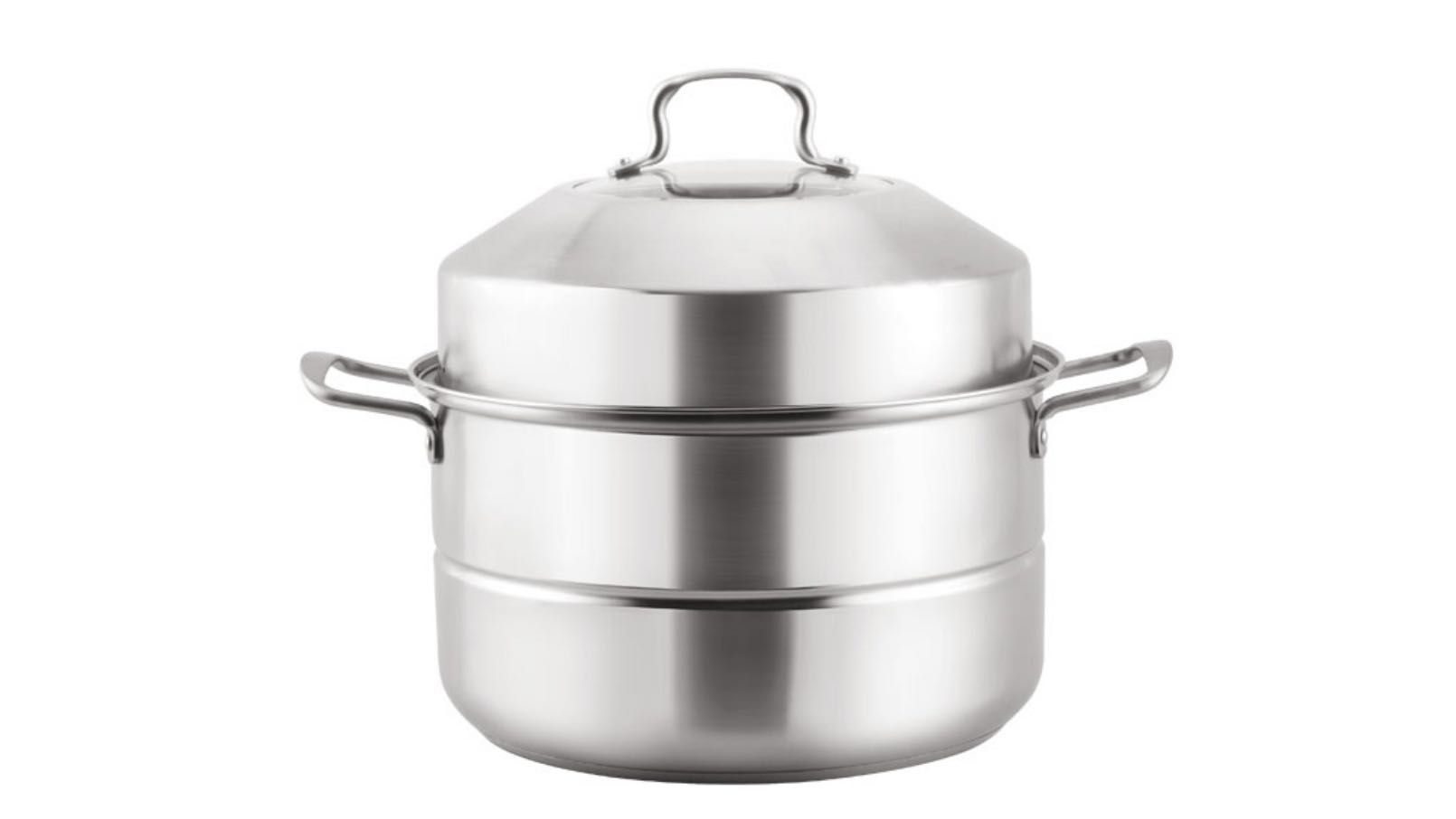  Best Stainless Steel Cooking Pot with Steamer Grid for Steaming Food Cookware 28cm kitchenware Steamer Company - ZHENNENG 