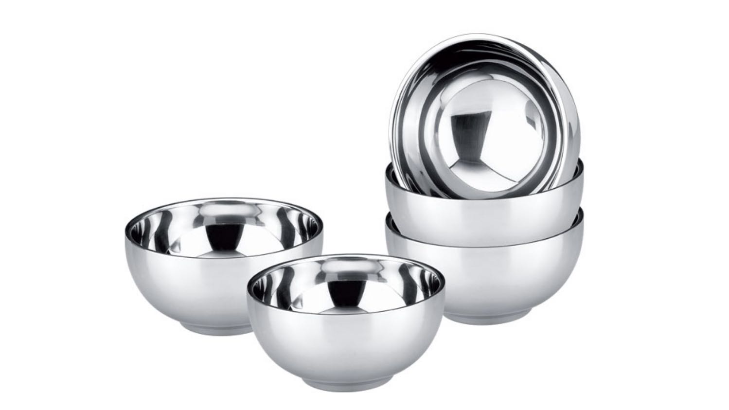  Best stainless steel double wall insulated bowl Metal Snack Bowls Anti-slip Bowls for Rice Fruit Salad Ice cream Company - ZHENNENG 