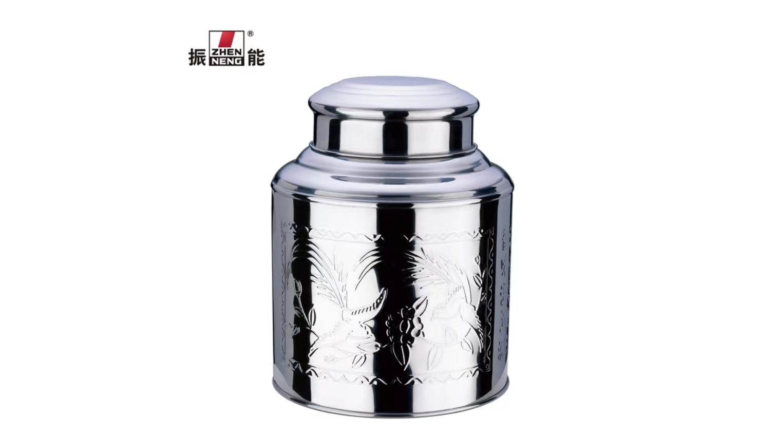  Best 300g airtight tea tin box metal containers double seal tea canisters large size stainless steel cans Company - ZHENNENG 