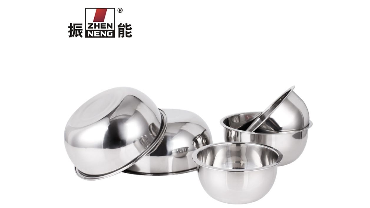  Quality 28cm big diameter stainless steel bowl round spice basin with soup bowl Manufacturer | ZHENNENG 