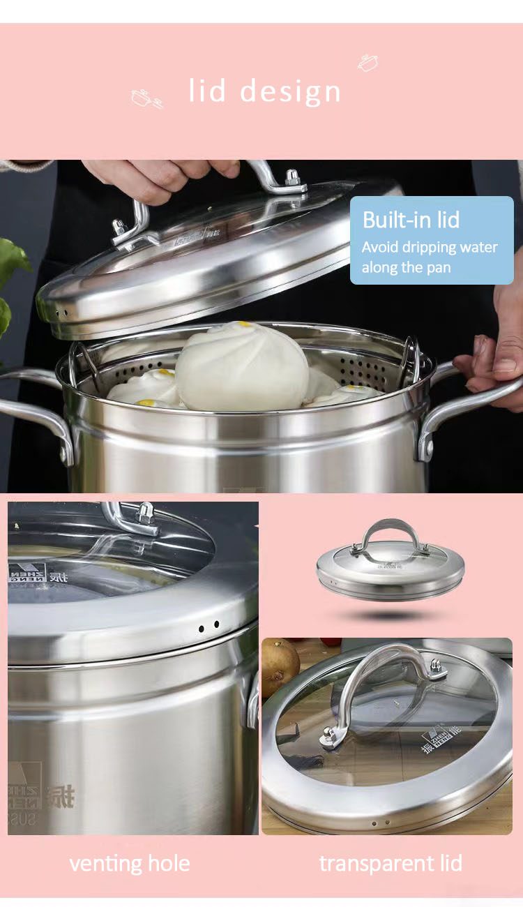 2 tier stainless steel steamer - Zhenneng