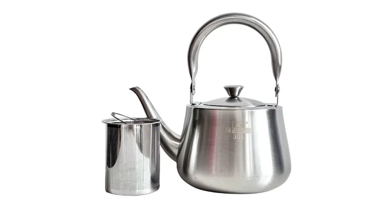 18/8 Stainless Steel Teapot With A Tiny Mesh Infuser Suitable For All Stove