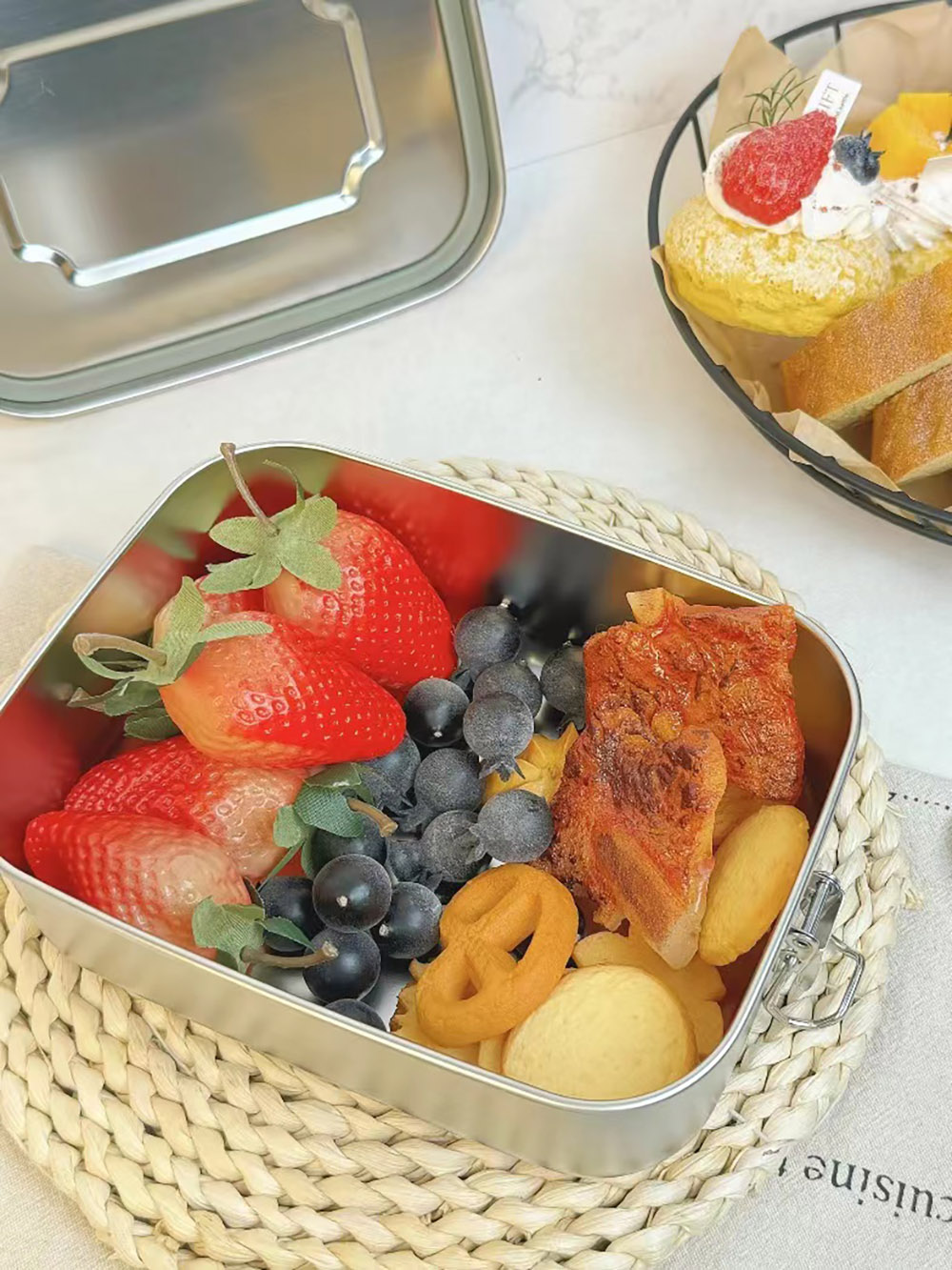 Stainless Steel Bento Box Leak-Proof Food Containers For Travel Work