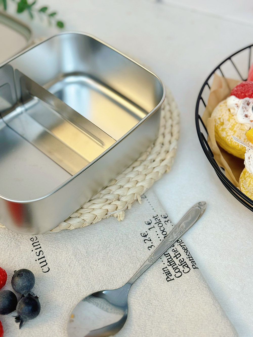 Stainless Steel Bento Box Leak-Proof Food Containers For Travel Work