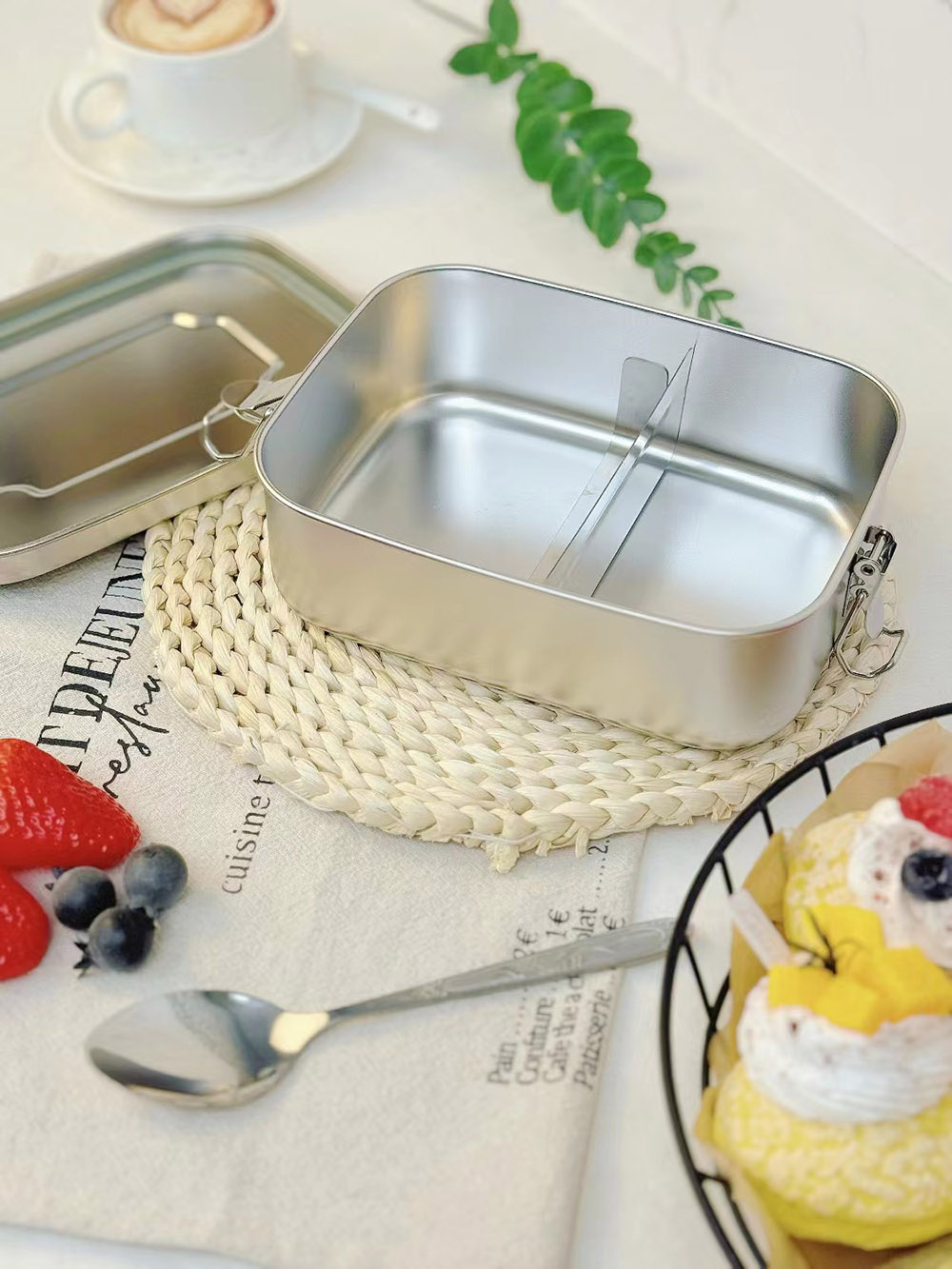 Stainless Steel Bento Box Leak-Proof Food Containers For Travel Work