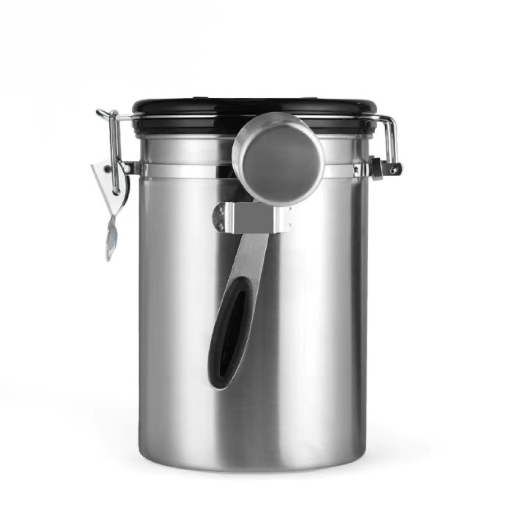 Boîte à café de qualité en acier inoxydable 304 avec indicateur de date ...
