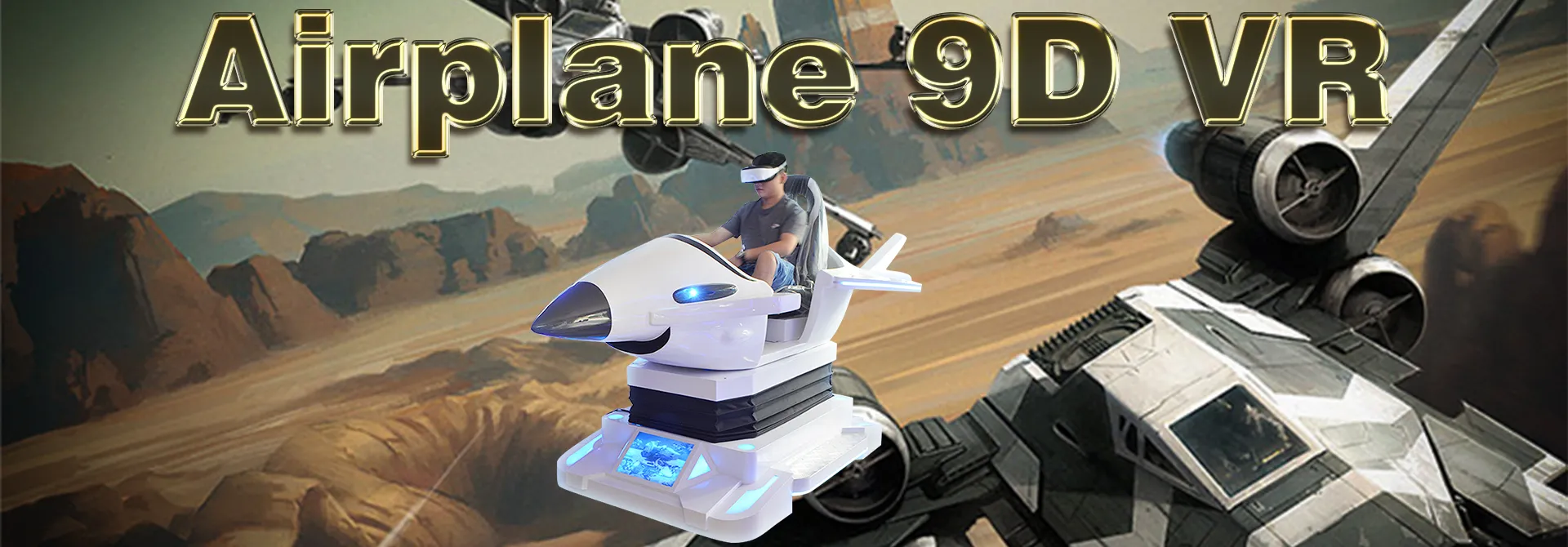 VR Airplane 9D Flight Simulator Realistic Immersive Experience