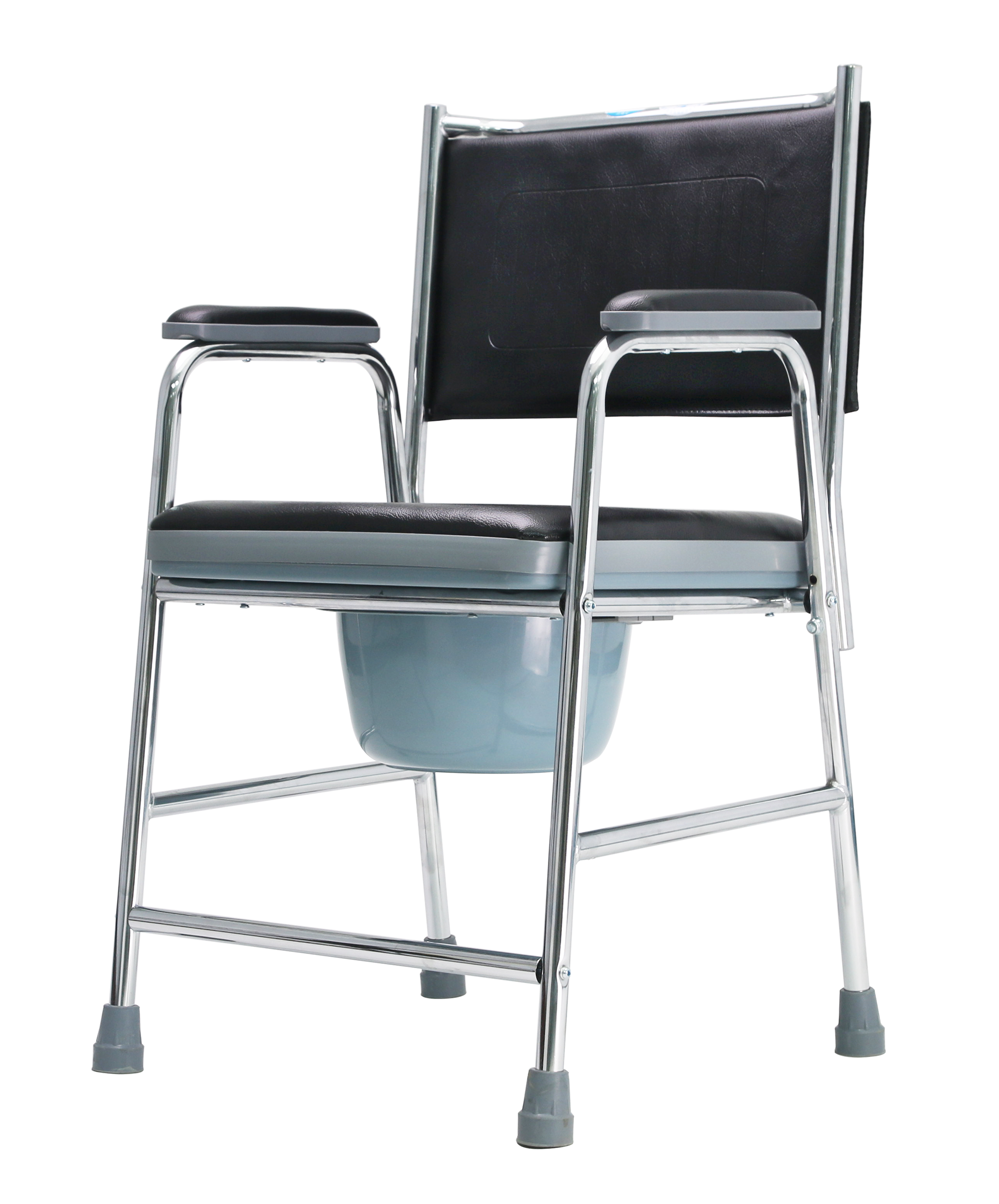 commode chair with seat and back